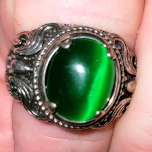 Green Cat Eye Ring
